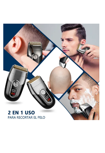 Foto 2 pulgar | Rasuradora Eléctrica Afeitadora Barba Recargable Profesional Portátil Corta Al Raz Rastillo Cortadora De Cabello