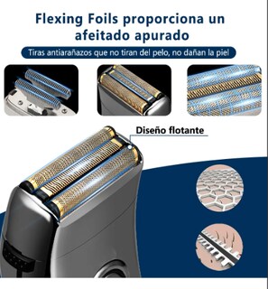 Foto 2 | Rasuradora Eléctrica Afeitadora Barba Recargable Profesional Portátil Corta Al Raz Rastillo Cortadora De Cabello