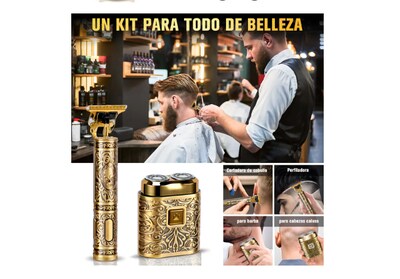 Foto 3 | Rasuradora Inalámbrica Recargable Kit Cortadora Profesional