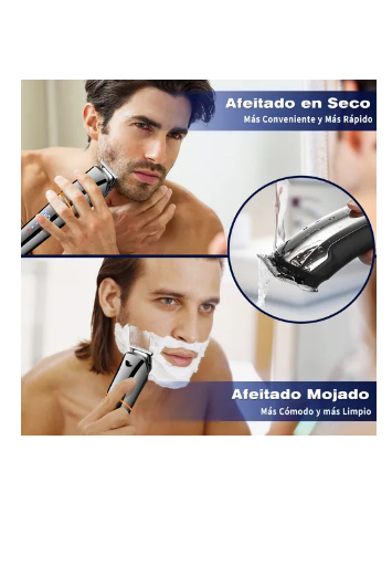 Foto 3 | Rasuradora Electrica Afeitadora Kit 6 En 1 Barba Cabello Nariz Cuerpo