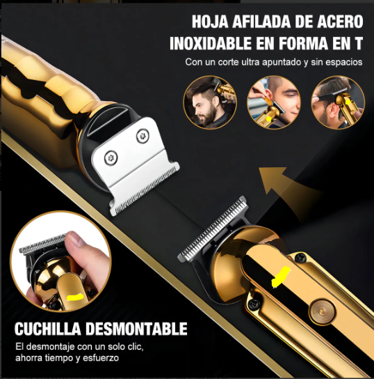 Foto 4 pulgar | Maquina Para Cortar Cabello Cortadora Pelo Barba Profesional Inalambrica Trimmer Rasuradora Alta Potencia