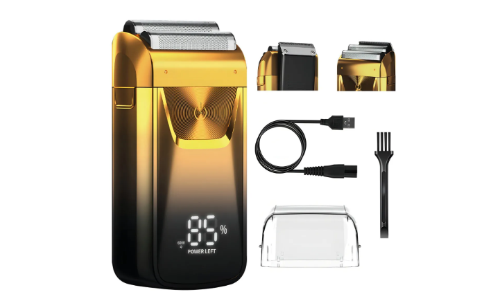 Foto 1 | Rasuradora Eléctrica Barba Afeitadora Hombre Cortadora Pelo Color Dorado Annizhty Txd-003  Maquina De Afeitar Inalámb