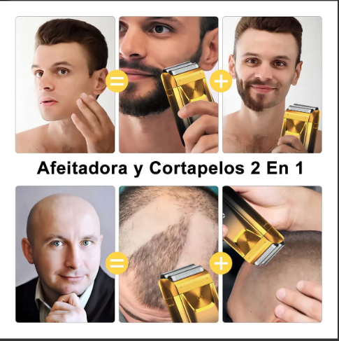 Foto 4 pulgar | Rasuradora Eléctrica Barba Afeitadora Hombre Cortadora Pelo Color Dorado Annizhty Txd-003  Maquina De Afeitar Inalámb