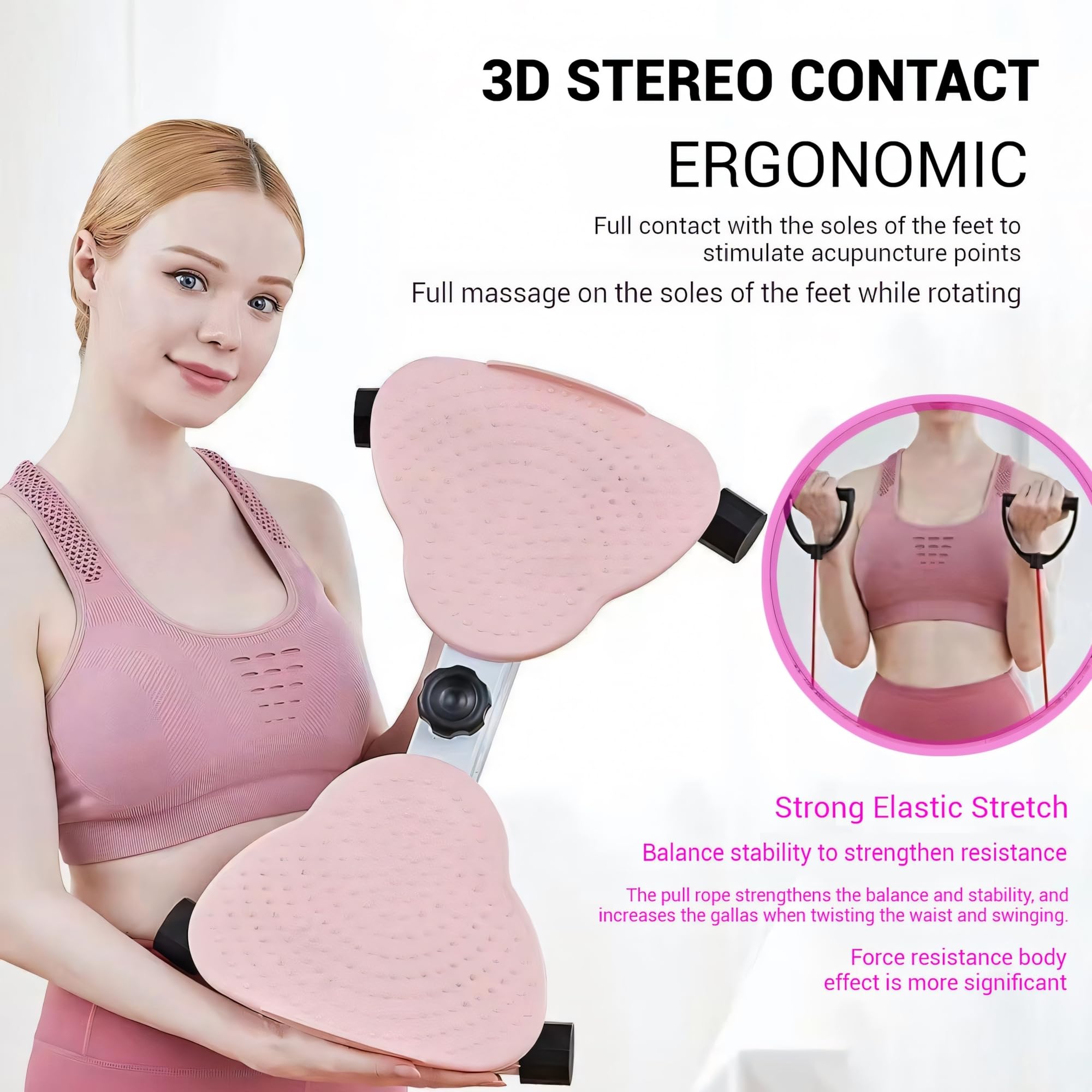 Foto 3 pulgar | Twisting Waist Machine Fitness Waister Twister Board, Color Rosa - Venta Internacional.