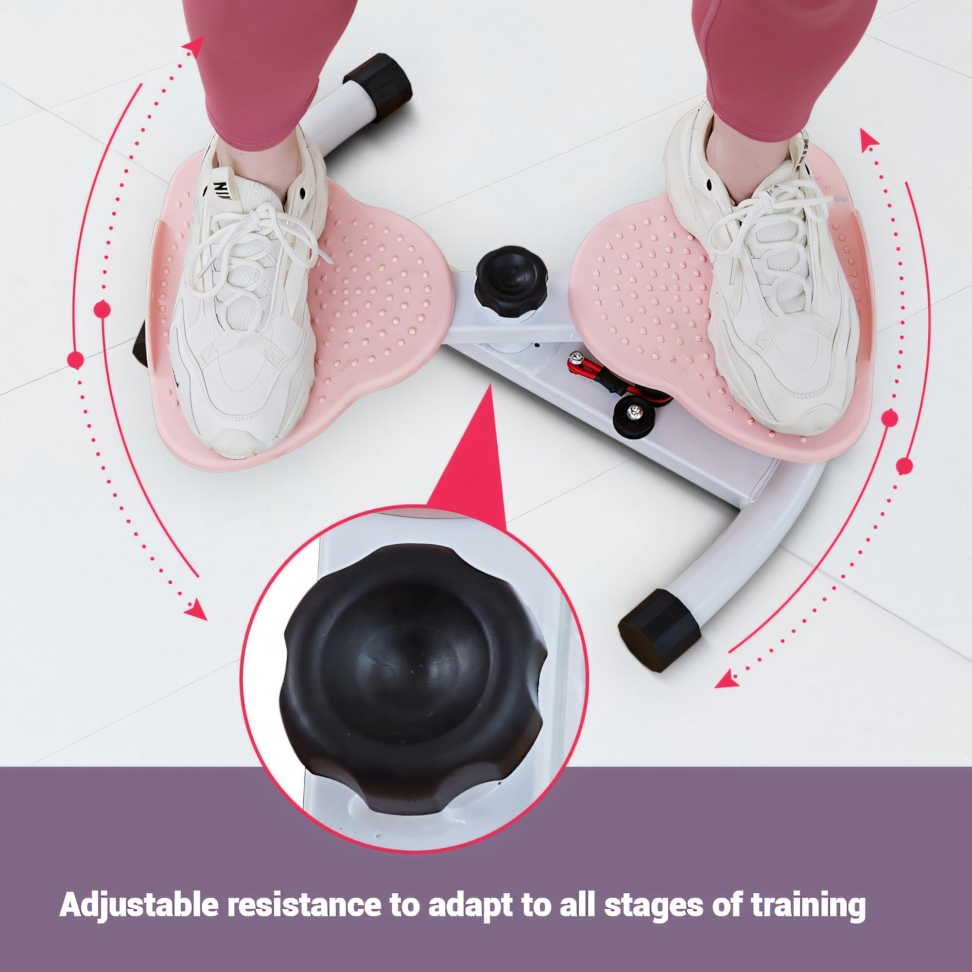 Foto 4 pulgar | Twisting Waist Machine Fitness Waister Twister Board, Color Rosa - Venta Internacional.