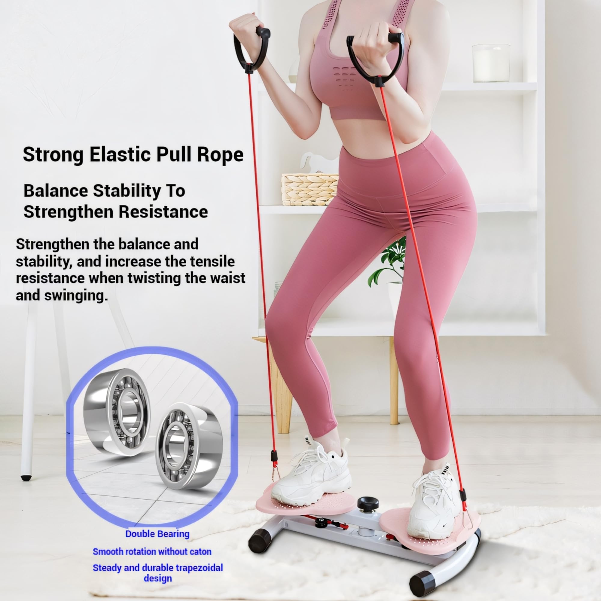 Foto 5 pulgar | Twisting Waist Machine Fitness Waister Twister Board, Color Rosa - Venta Internacional.