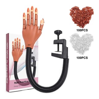 Foto 4 | Manos Especiales Para La Práctica De Las Uñas Con 100 Tips Lab.g Marrón