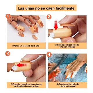 Foto 5 | Manos Especiales Para La Práctica De Las Uñas Con 100 Tips Lab.g Marrón