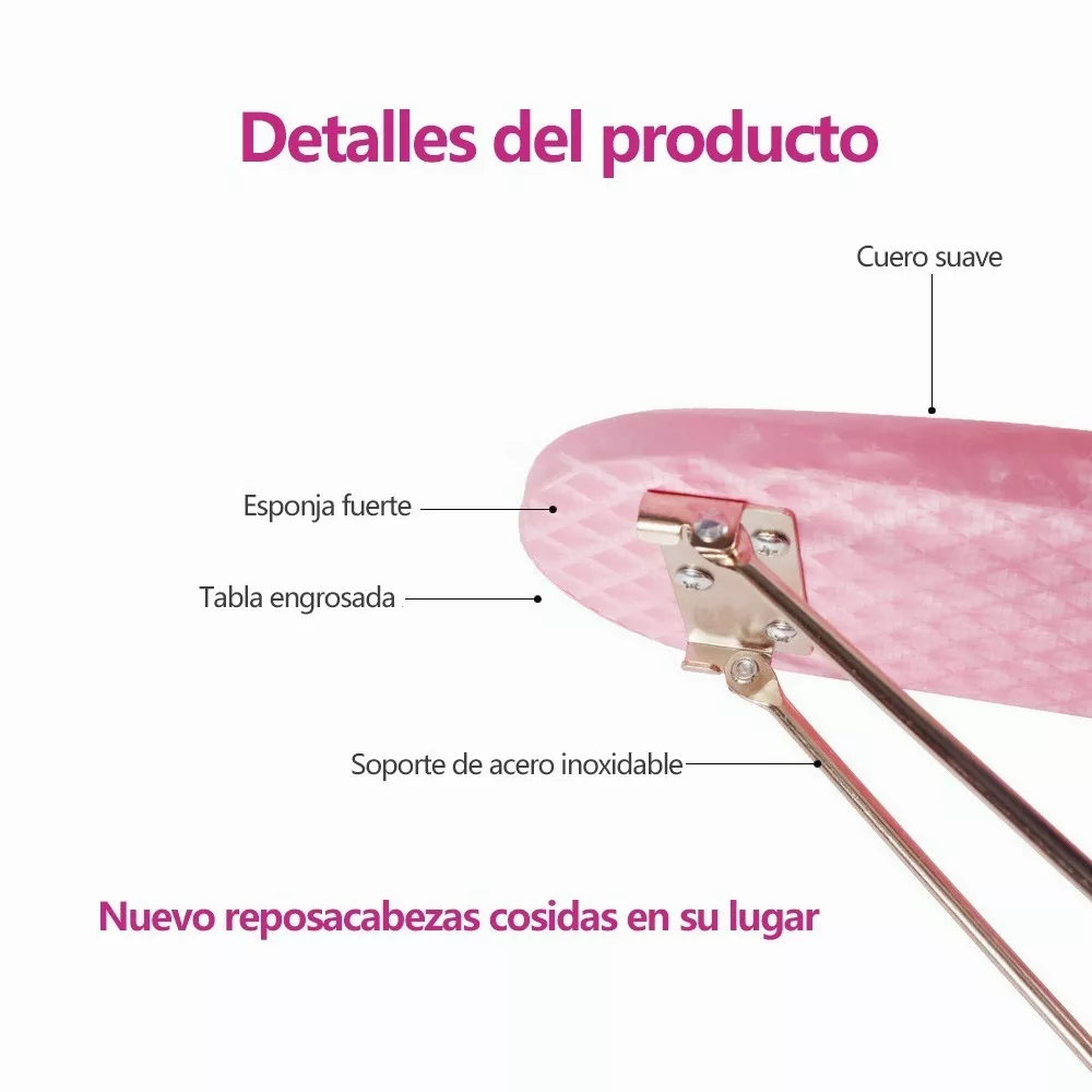 Foto 4 pulgar | Almohada De Manicura Con Reposabrazos Para Uñas Con Soporte Rosa