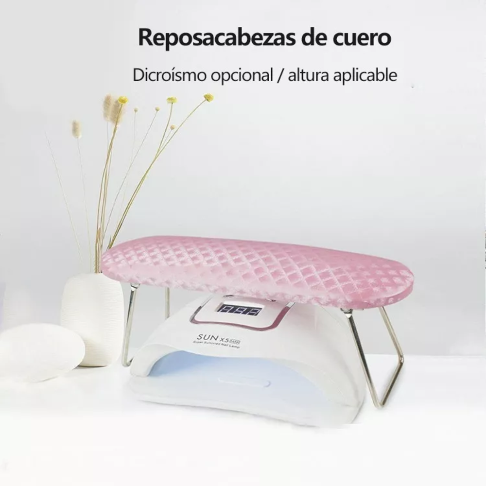 Foto 5 pulgar | Almohada De Manicura Con Reposabrazos Para Uñas Con Soporte Rosa