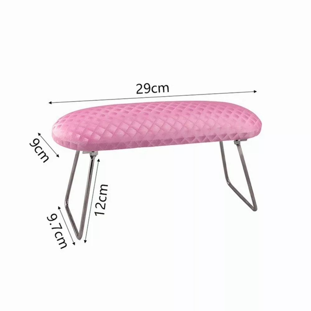 Foto 6 pulgar | Almohada De Manicura Con Reposabrazos Para Uñas Con Soporte Rosa