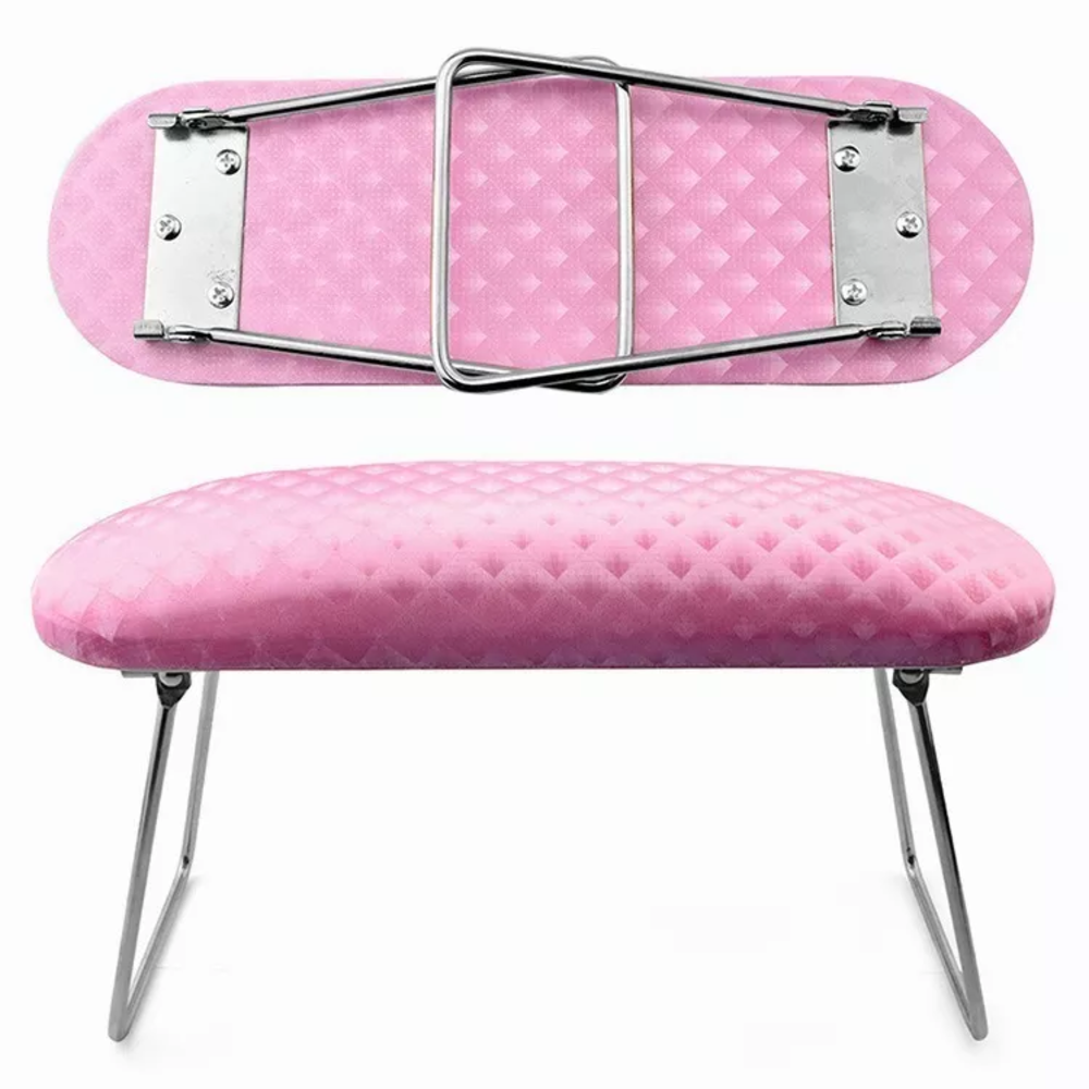 Foto 7 pulgar | Almohada De Manicura Con Reposabrazos Para Uñas Con Soporte Rosa