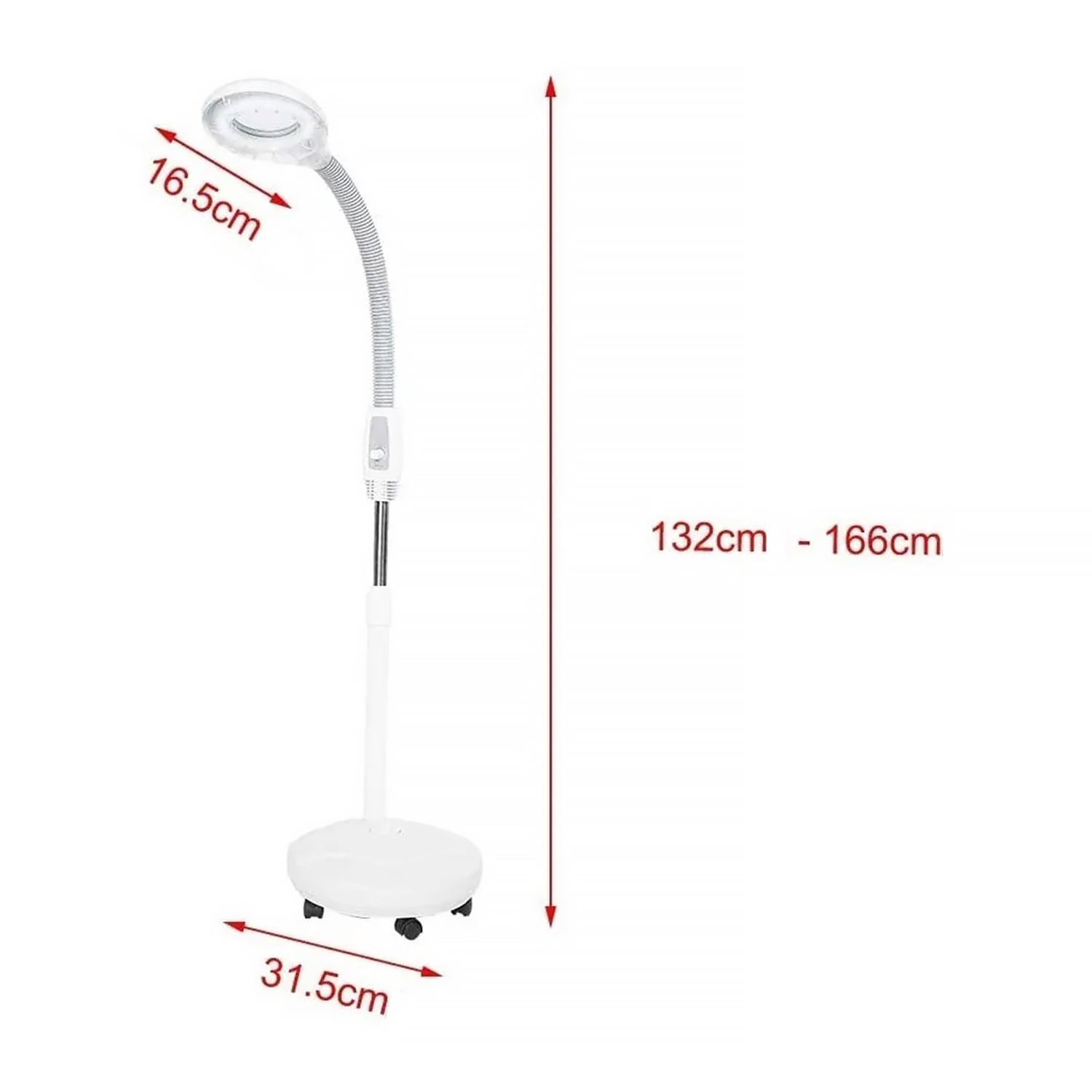 Foto 2 | Lámpara de Pie Arcoshop con Lupa 3X color Blanco para Tatuajes Maquillaje Estética