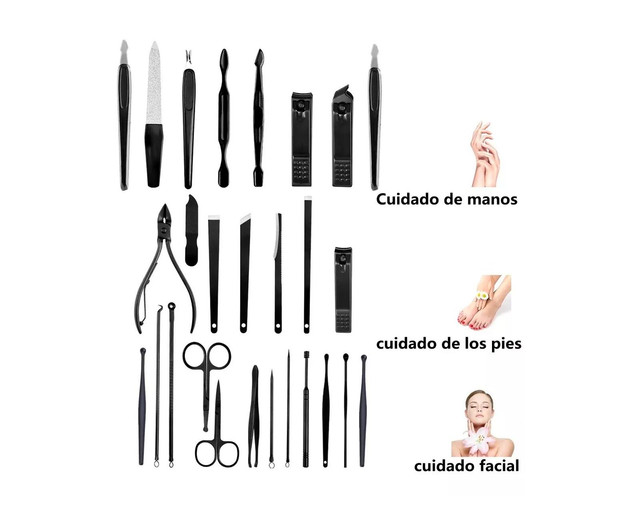 Foto 4 pulgar | Kit Pedicuremanicura 28 Negro