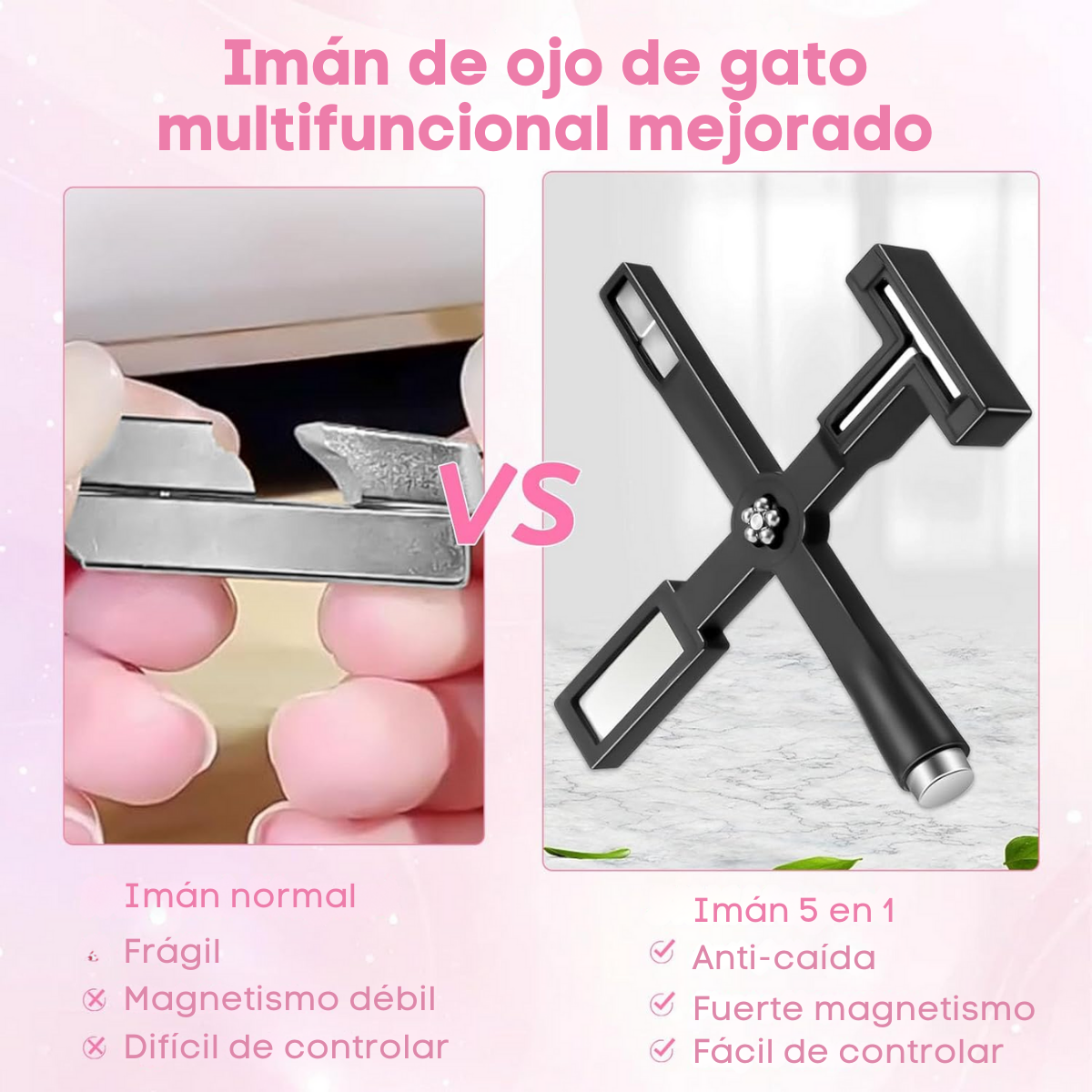 Foto 7 pulgar | Imán 5 En 1 Efecto Ojo De Gato Uñas Decoración Manicura