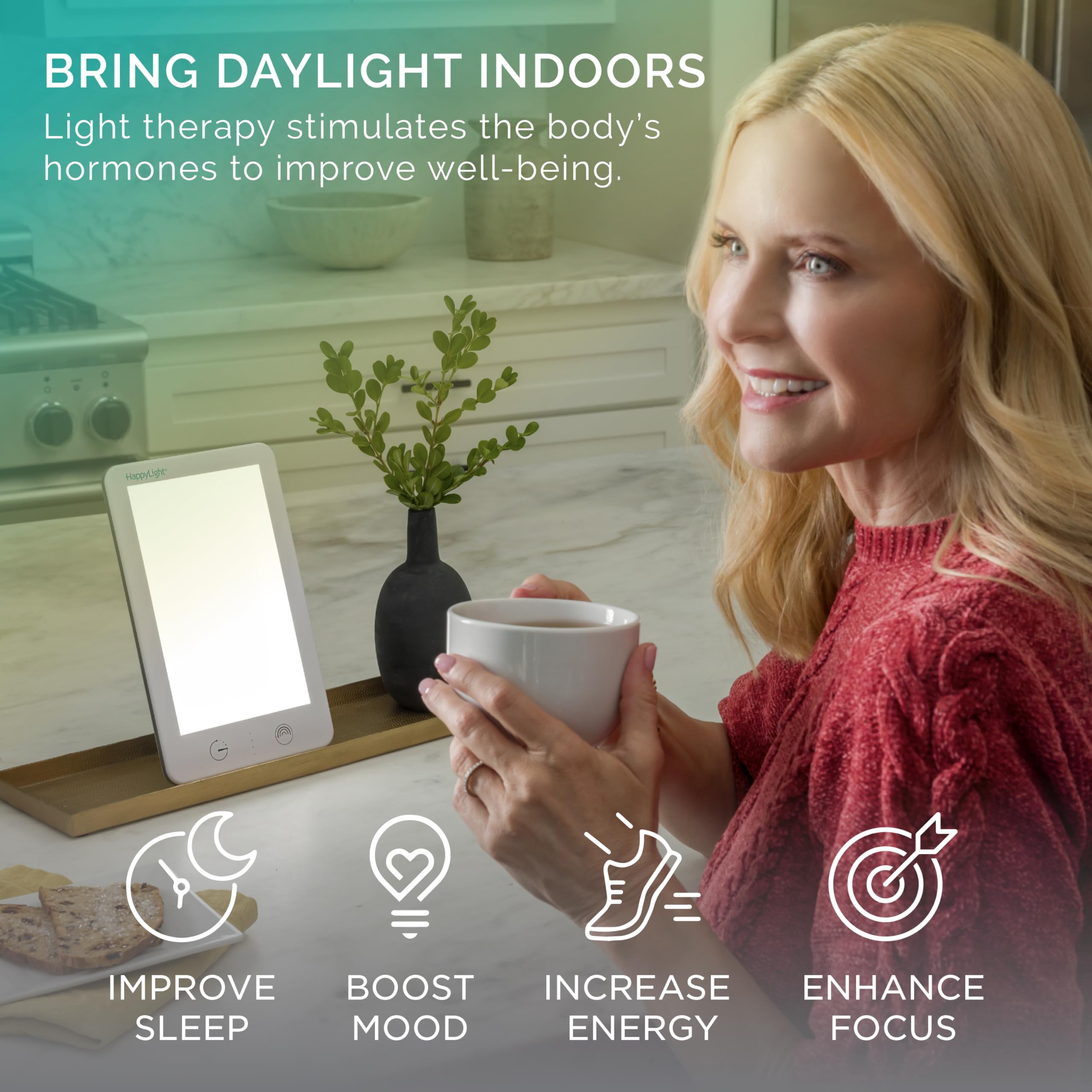 Foto 2 | Lámpara De Fototerapia Verilux Happylight Lumi Plus 10 000 Lux - Venta Internacional.