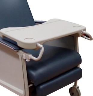 Foto 4 | Sillón Reposet Tipo Hemodiálisis con Charola Desmontable - Tapicería Vinil Azul Sistema de Reclinación Y Eleva
