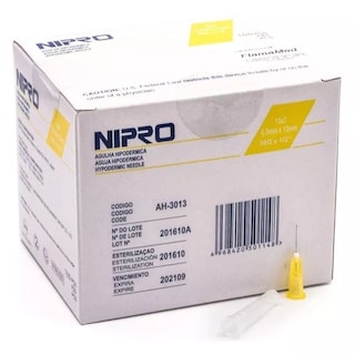 Foto 1 | Aguja Hipodérmica Nipro 30G X 13 MM (1/2) Amarilla Caja 100 U