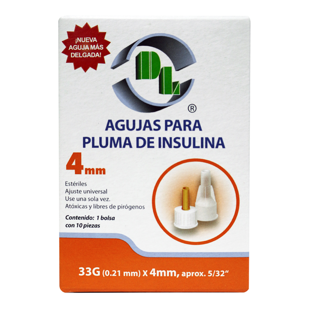 Foto 7 pulgar | Agujas Desechables Para Pluma De Insulina Caja Con 10 Piezas, Para Dispositivos De Inyeccion Esteriles Agp33x0410