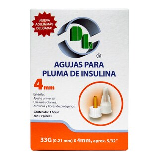 Foto 6 | Agujas Desechables Para Pluma De Insulina Caja Con 10 Piezas, Para Dispositivos De Inyeccion Esteriles Agp33x0410