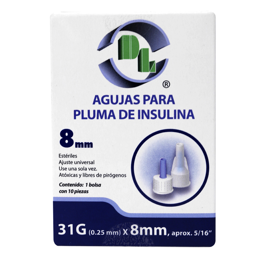 Foto 4 pulgar | Agujas Desechables Para Pluma De Insulina Caja Con 10 Piezas, Para Dispositivos De Inyeccion Esteriles 31x8mm