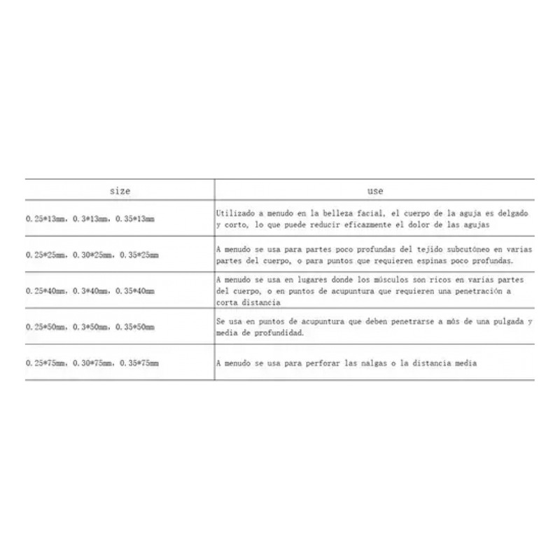 Foto 3 pulgar | Aguja De Acupuntura Desechable De Acero Inoxidable De 0,25 X 75 Mm - Venta Internacional.