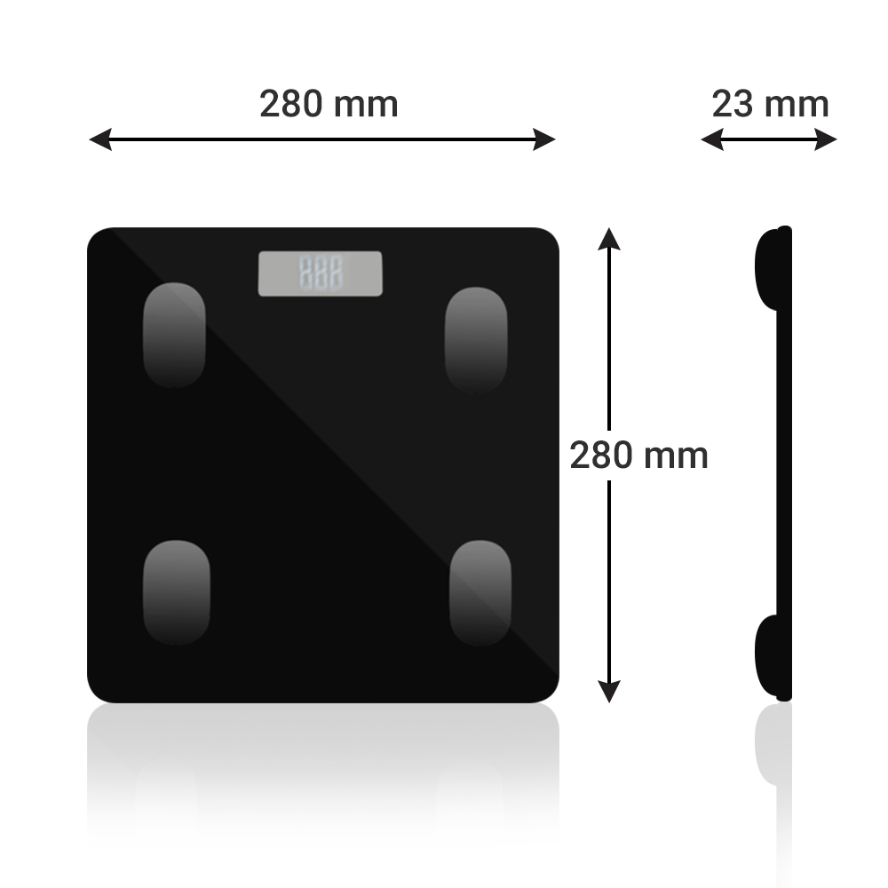 Foto 2 | Báscula Inteligente Lo Necesito Fat Scale color Negro con Bluetooth