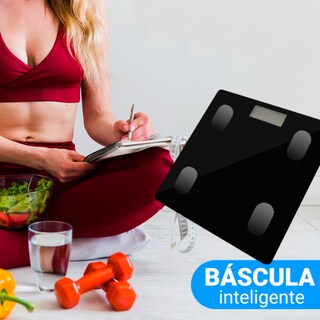 Foto 7 | Báscula Inteligente Lo Necesito Fat Scale color Negro con Bluetooth