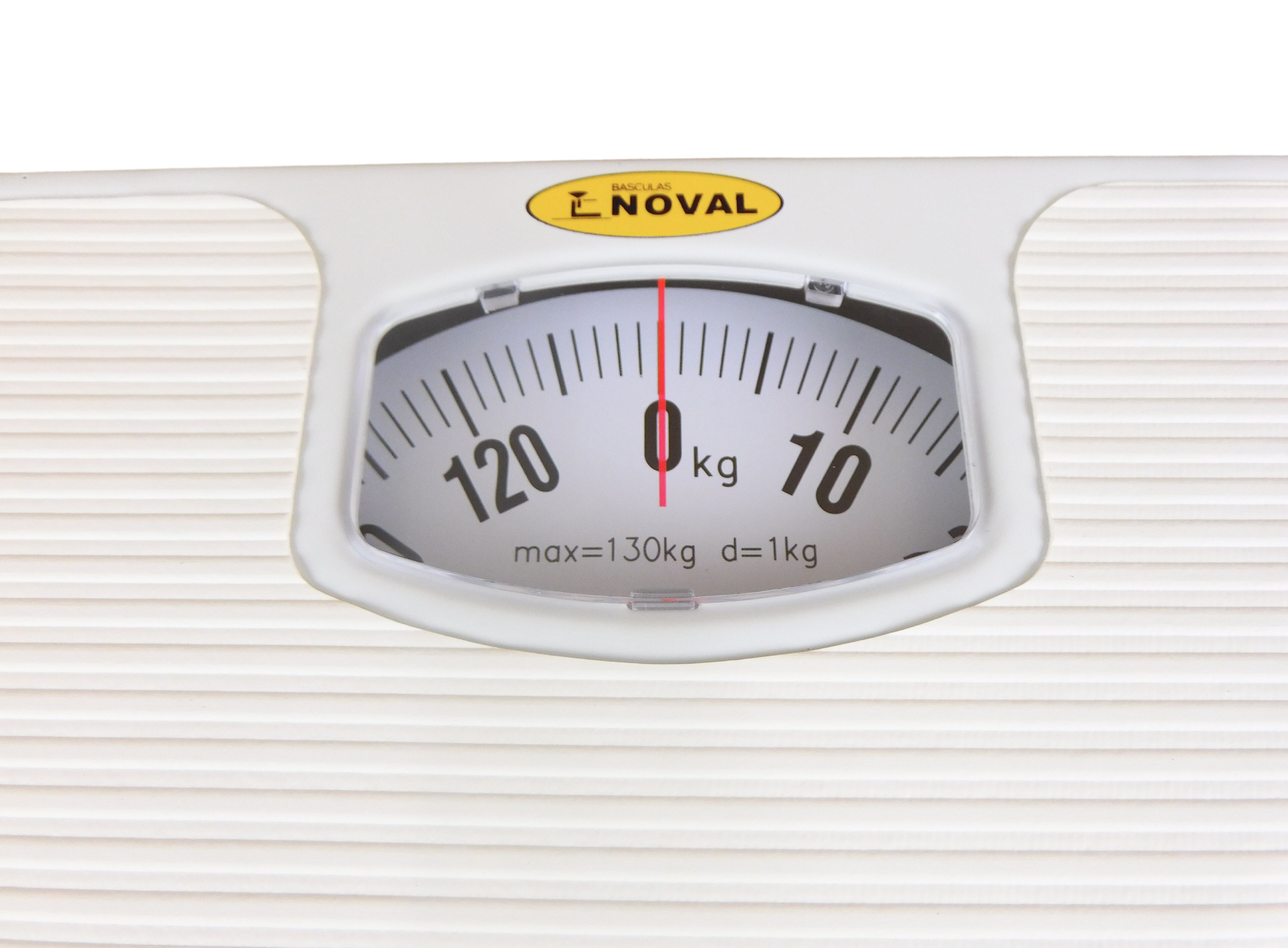 Foto 4 pulgar | Báscula Mecánica de Baño Noval 130 Kg color Blanca Br2016-tn