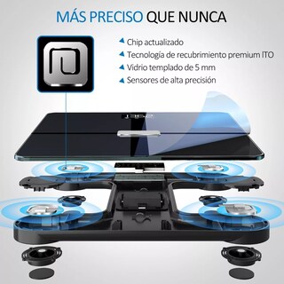 Foto 2 | Báscula con Calculadora de Grasa Corporal Bluetooth Wi-fi Eo Safe Imports Esi-10790 Negro