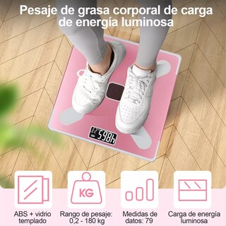 Foto 2 | Báscula Digital Inteligente Solar Eo Safe Imports Esi-10791 Rosa