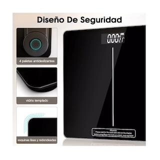 Foto 3 | Báscula Digital Eo Safe Imports ESI-10789 Negra Capacidad 180 kg