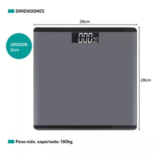 Foto 2 | Báscula Digital Eo Safe Imports ESI-12461 Gris Capacidad de 180 kg