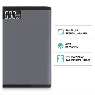 Foto 3 | Báscula Digital Eo Safe Imports ESI-12461 Gris Capacidad de 180 kg