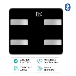 Foto 2 | Báscula Digital Eo Safe Imports Esi-12995 con Bluetooth Inteligente color Negro