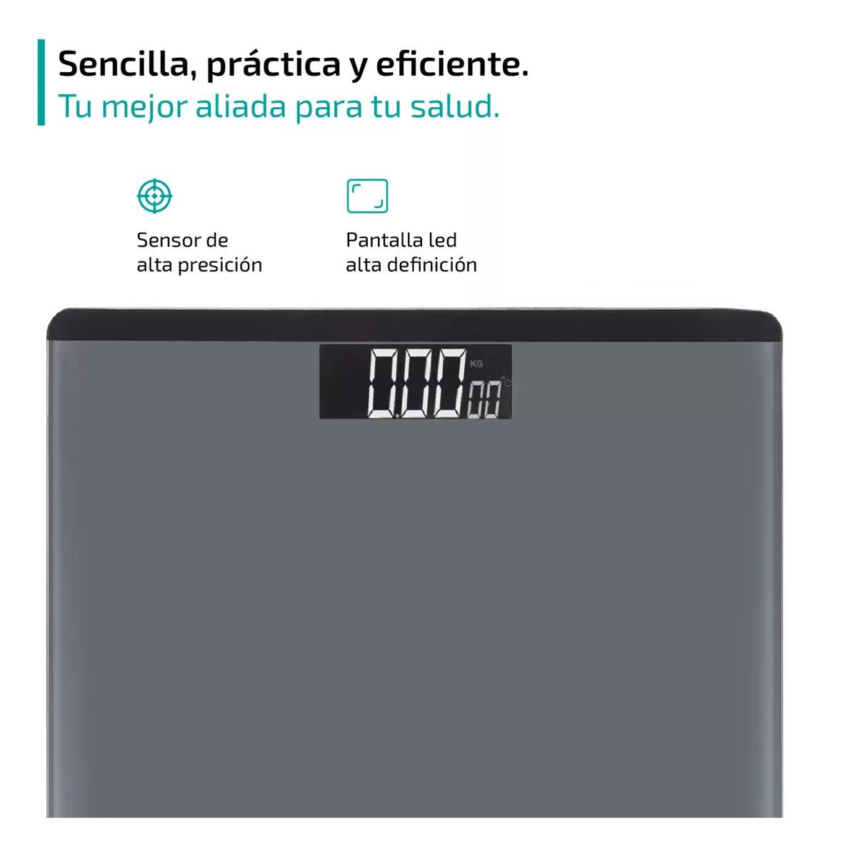Foto 4 | Báscula de Baño Belug USB Bluetooth Inteligente Gris