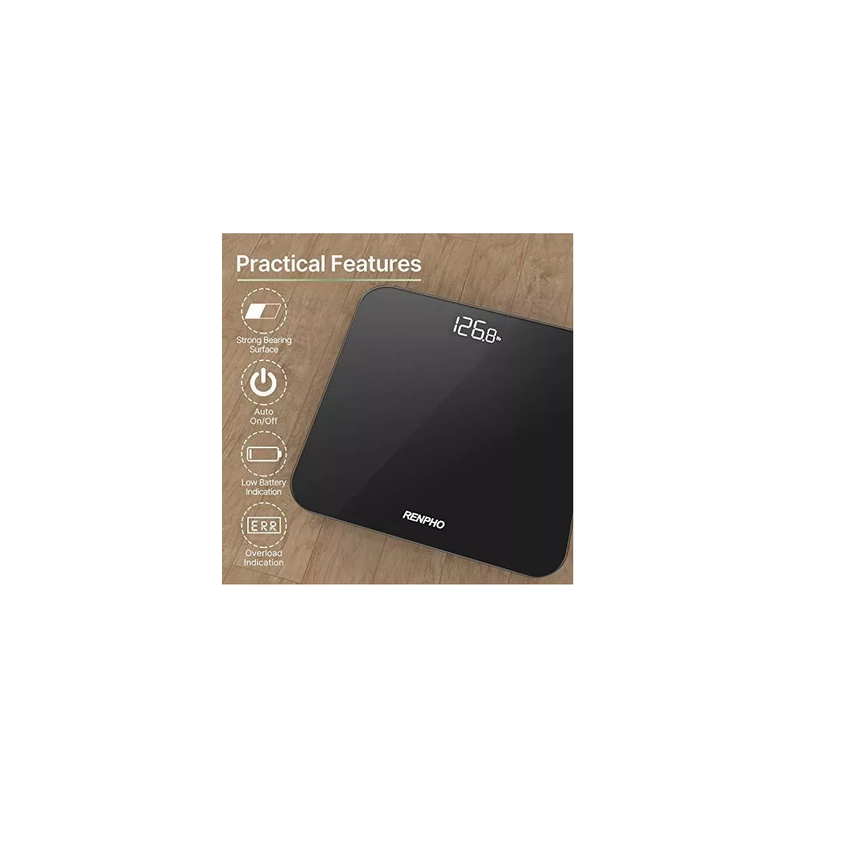 Foto 3 pulgar | Báscula De Baño Digital Peso Corporal  Eo Safe Imports Esi-16302 Negro