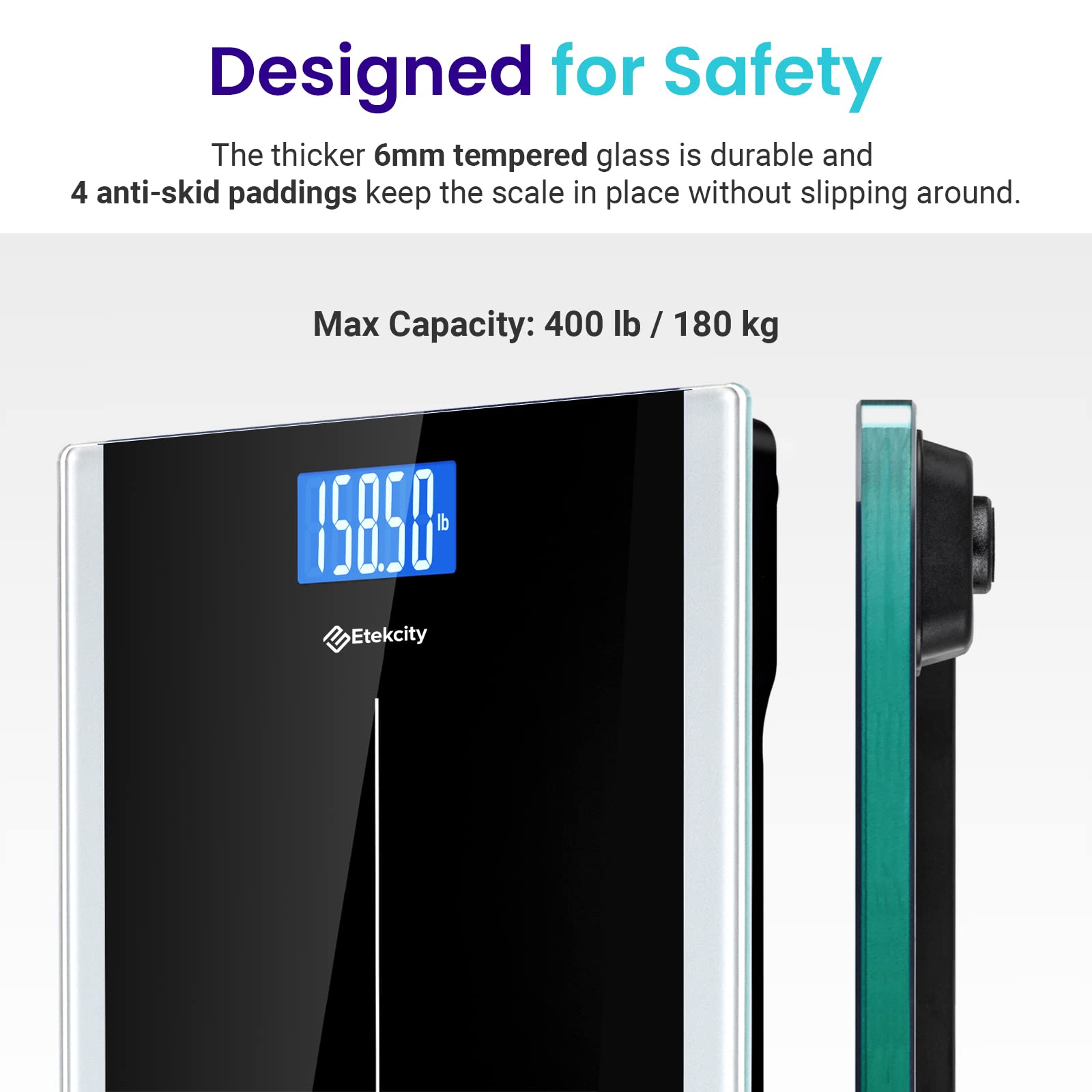 Foto 5 pulgar | Báscula De Baño Etekcity De Alta Precisión Para Un Peso Corporal De 180 Kg - Venta Internacional.