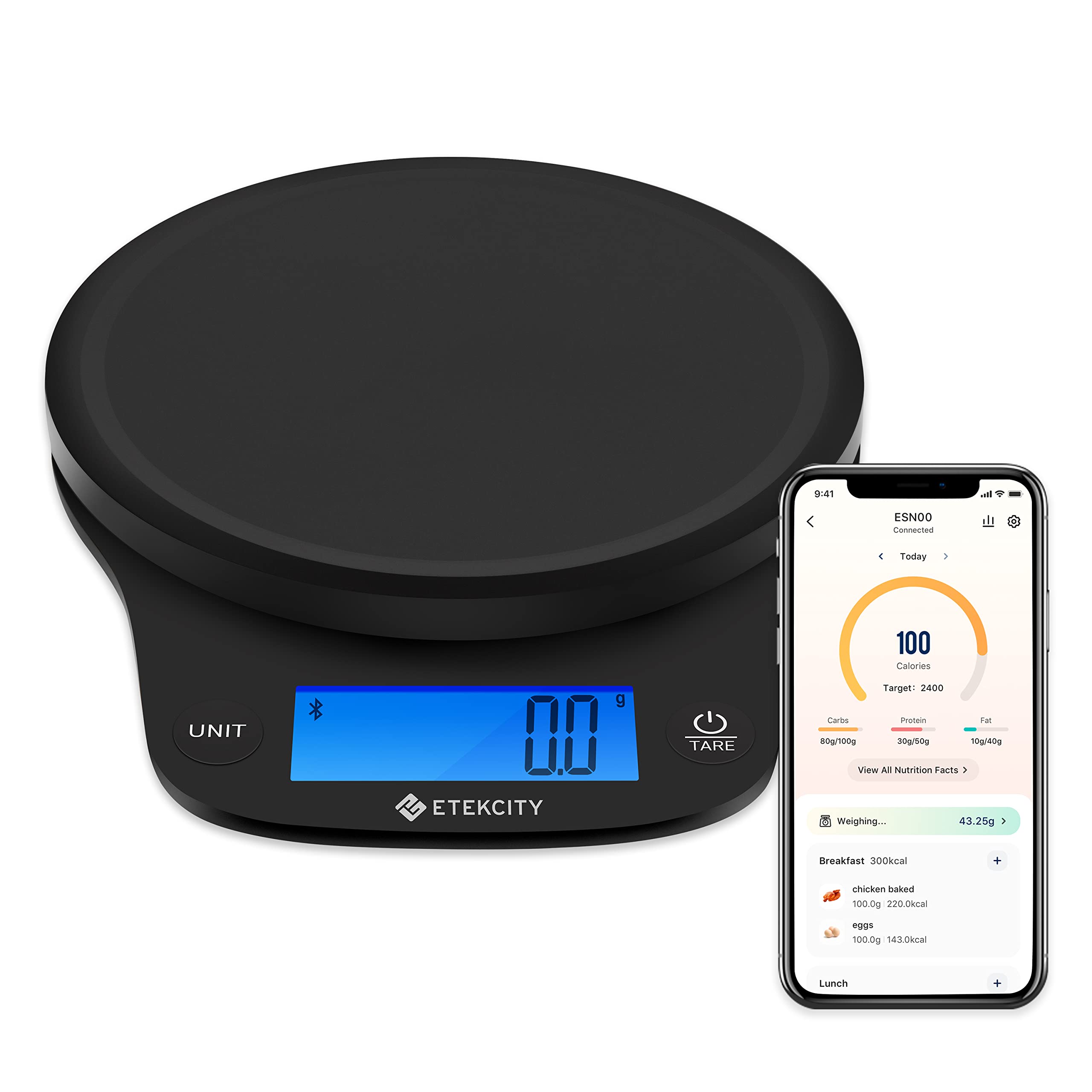 Foto 2 pulgar | Báscula De Cocina Etekcity Nutrition Smart Food, 5 Kg, Bluetooth - Venta Internacional.