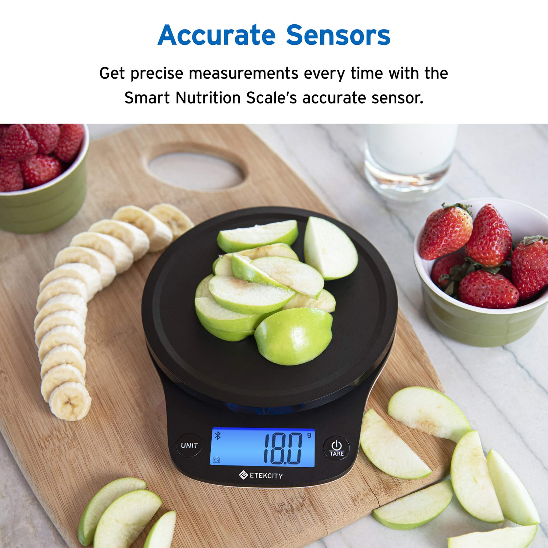 Foto 8 pulgar | Báscula De Cocina Etekcity Nutrition Smart Food, 5 Kg, Bluetooth - Venta Internacional.
