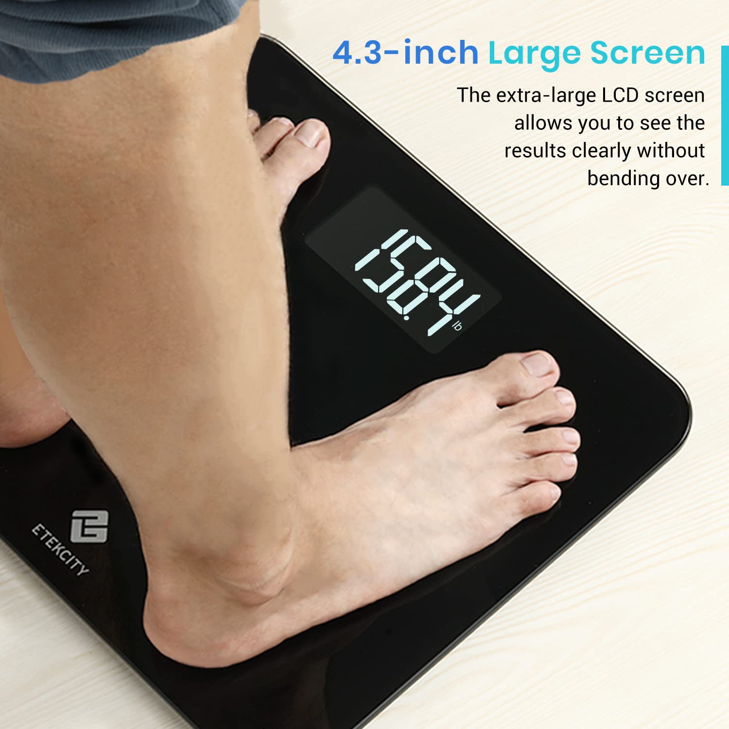 Foto 4 pulgar | Báscula De Baño Etekcity Para Un Peso Corporal De 200 Kg De Capacidad - Venta Internacional.