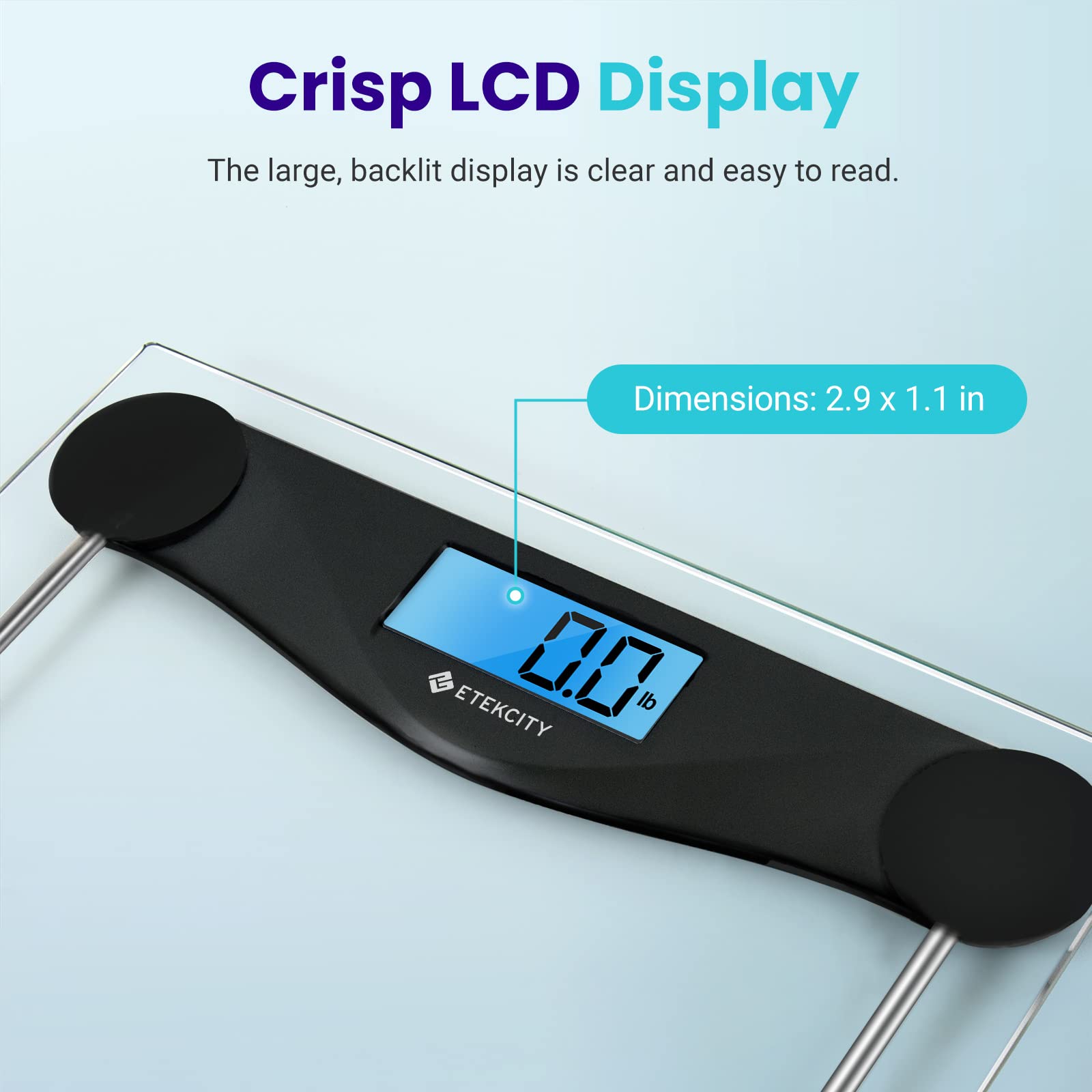 Foto 3 pulgar | Báscula de Baño Digital Etekcity Peso Corporal 180 Kg Negra - Venta Internacional