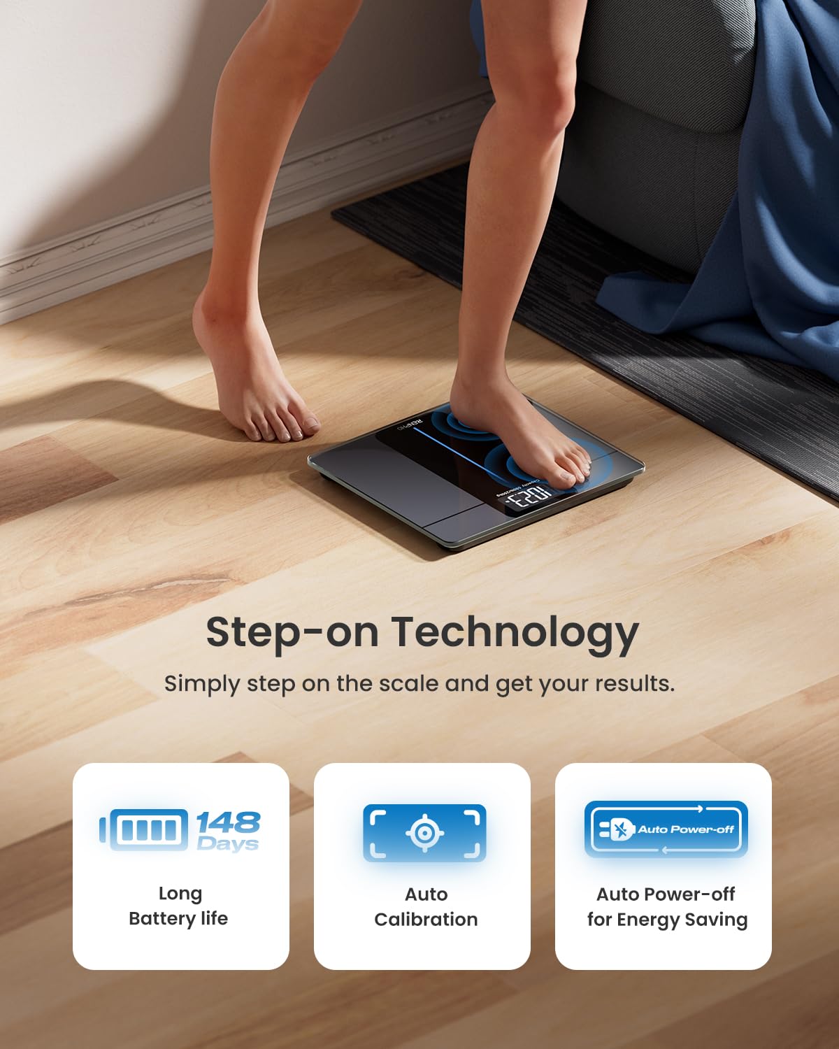 Foto 7 pulgar | Báscula de Baño Digital Renpho de 250 Kg de Capacidad con Pantalla Led - Venta Internacional