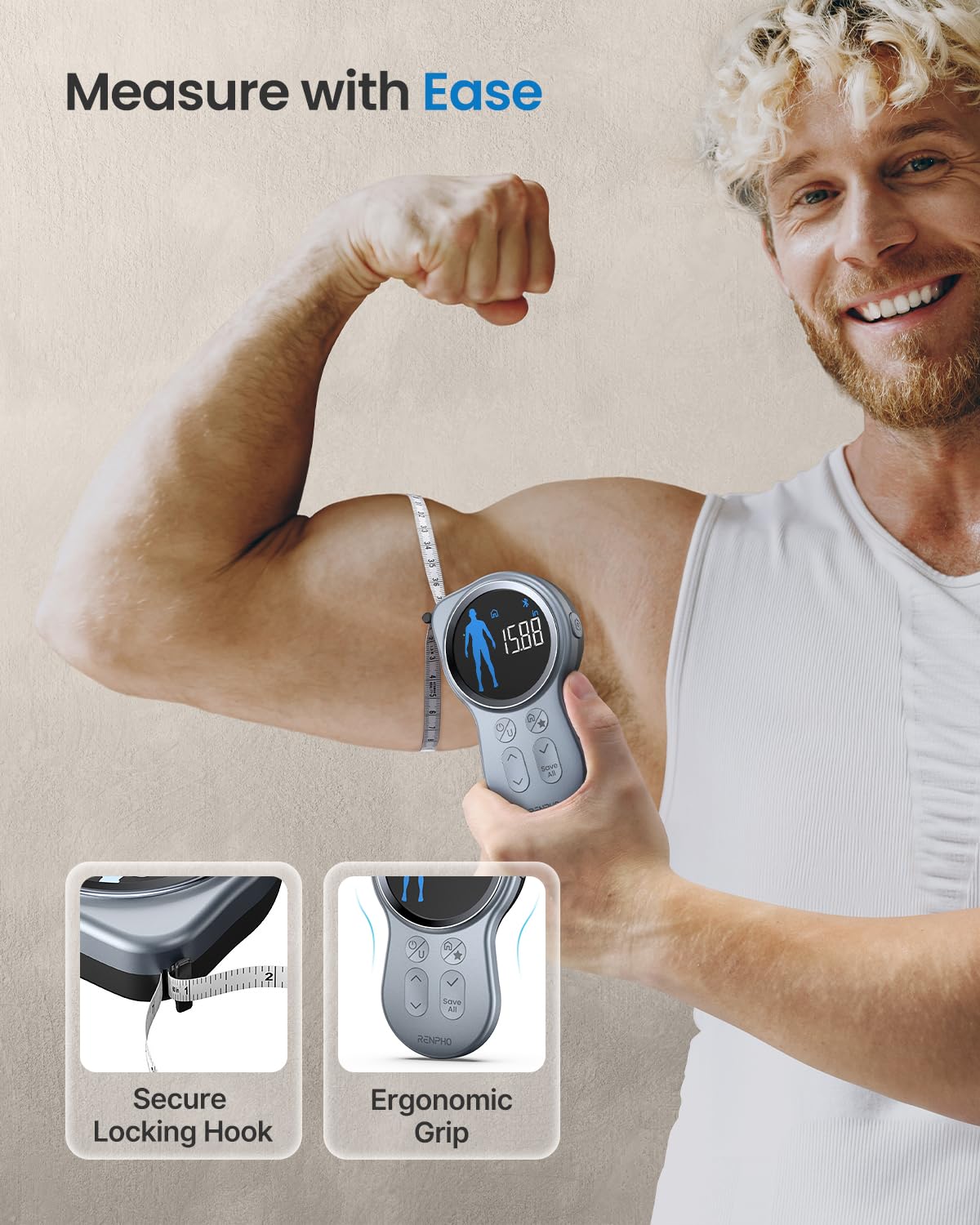 Foto 7 pulgar | Cinta Métrica Corporal Inteligente Renpho Bluetooth - Venta Internacional
