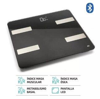 Foto 3 | Bascula Digital Bluetooth Inteligente Eo Safe Imports Esi-12995-1 Negro