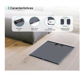 Foto 3 | Báscula De Baño Usb Bluetooth Inteligente Corporal Vía, Belug Color Gris