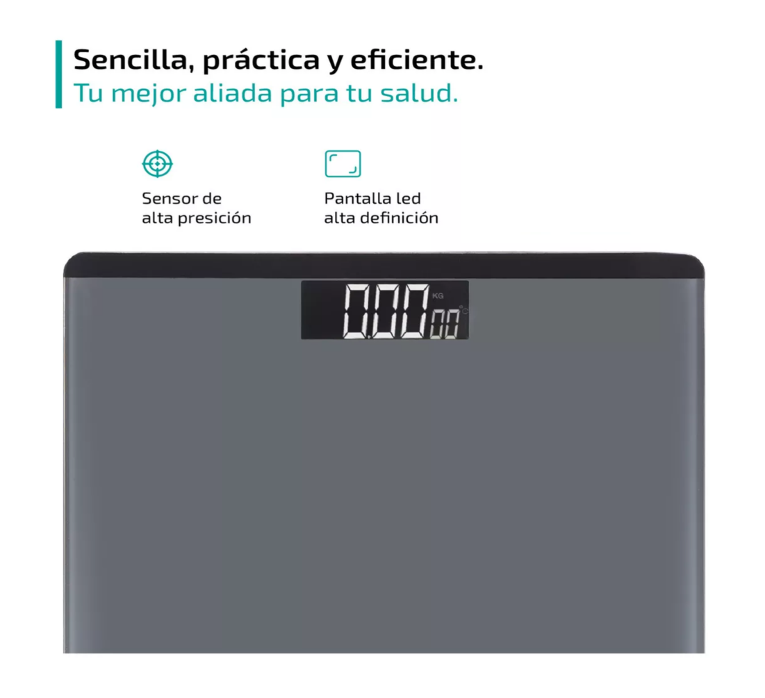Foto 4 | Báscula De Baño Usb Bluetooth Inteligente Corporal Vía, Belug Color Gris