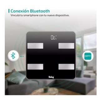 Foto 3 | Bascula Digital Belug Bioimpedancia Inteligente 180 Kg Peso Personas Pesa Corporal Negro
