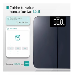 Foto 5 | Bascula Digital Peso Lab.g Personas 180 Kg Pesa Corporal Sensor Temperatura Negro