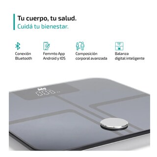 Foto 2 | Bascula Digital Bioimpedancia Inteligente Bluetooth 180kg Belug, Negro